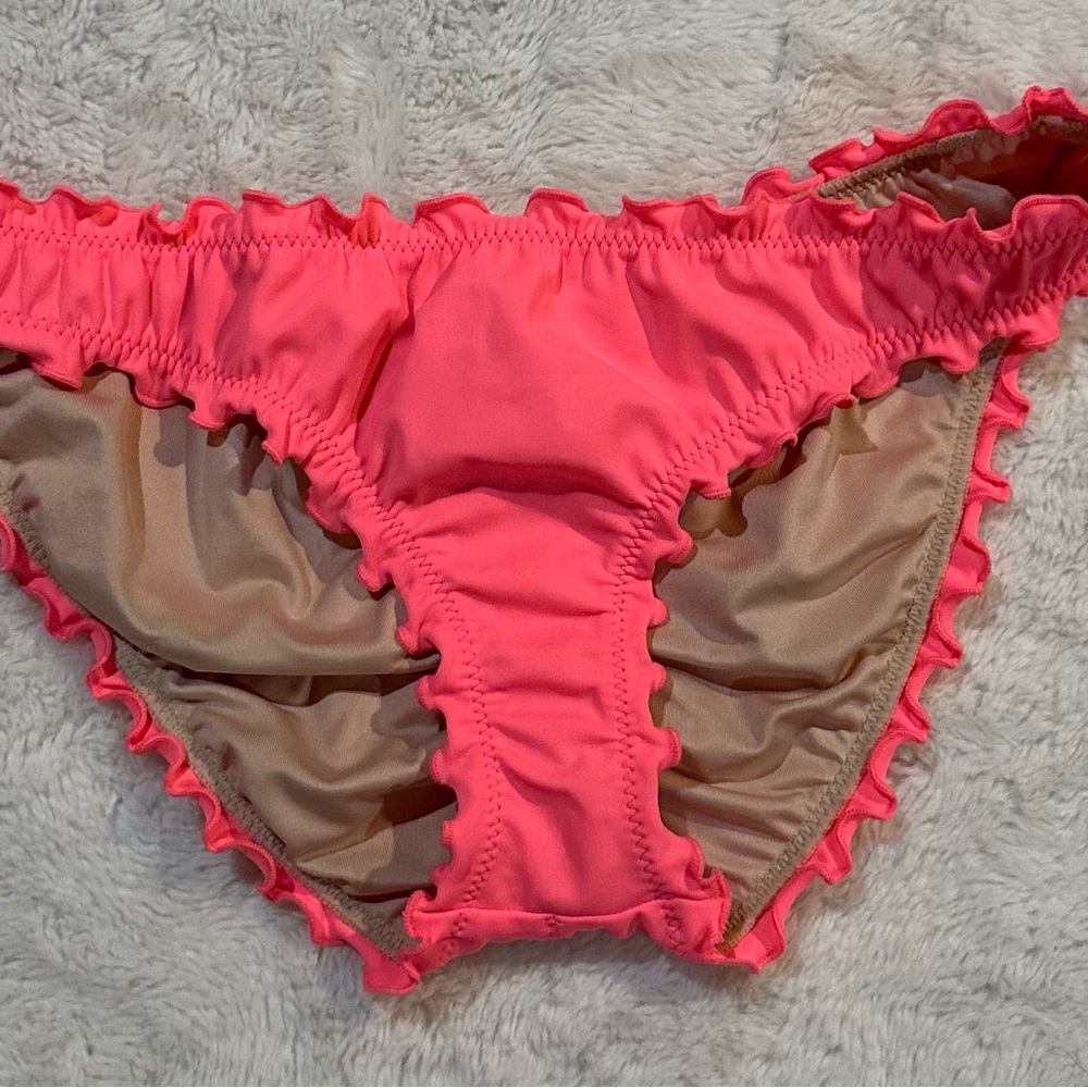 Victoria's Secret Pink and Tan Bikini Bottom